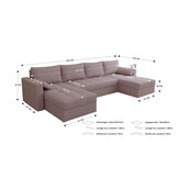 U-Bank Kos - Universeel - Slaapbank met opbergruimte - Zitcomfort Stevig