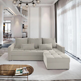 Hoekbank Kos - Slaapbank met opbergruimte - Zitcomfort Stevig