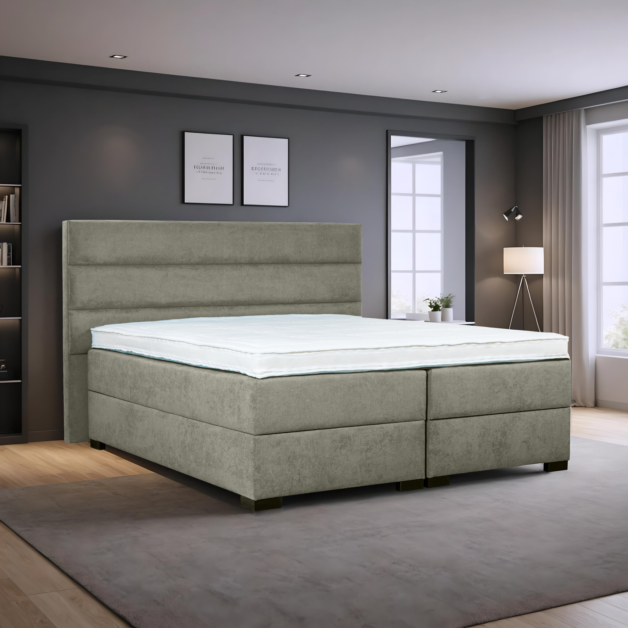 Boxspring met opbergruimte - Incl. Antislip matrassen