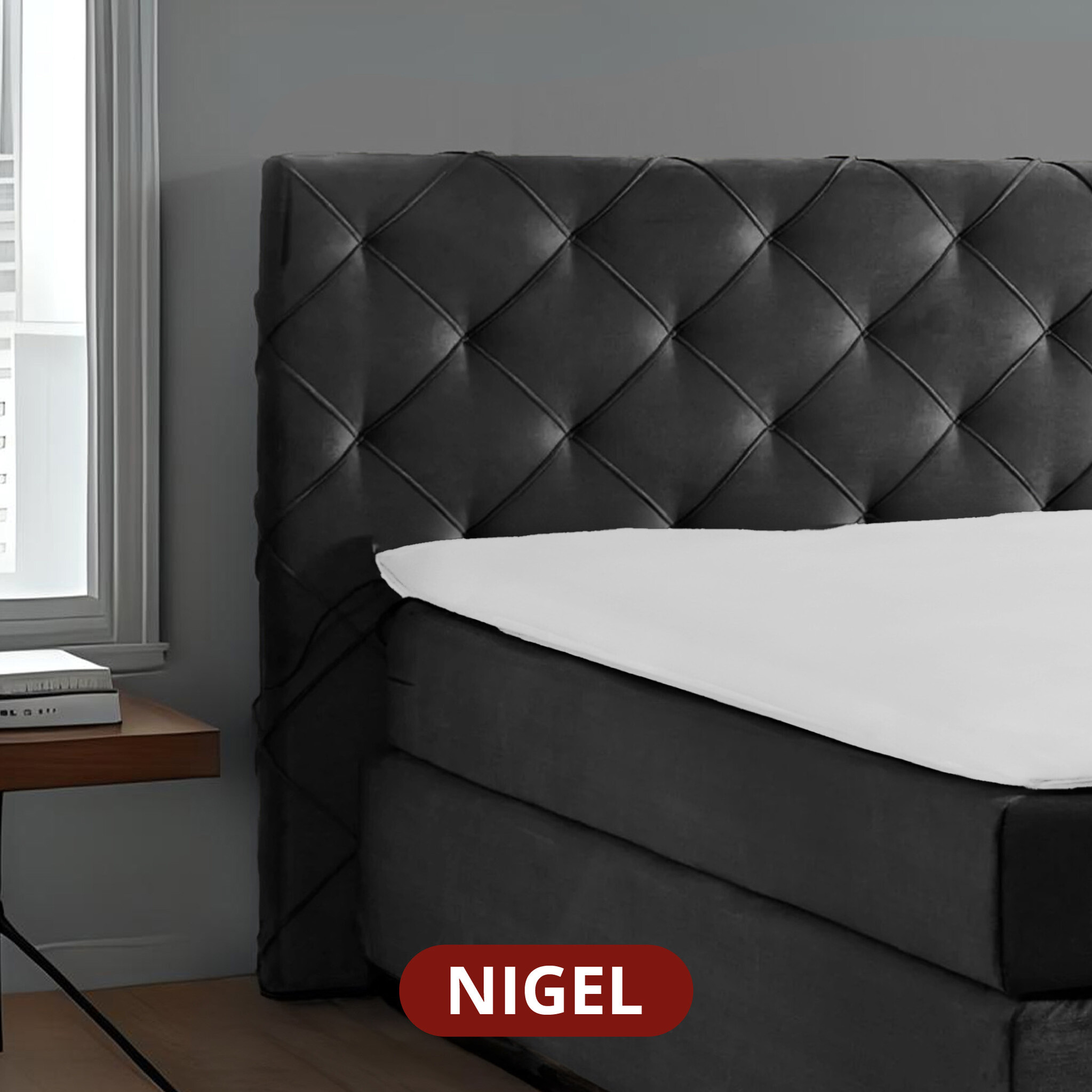 Boxspring met opbergruimte - Incl. Antislip matrassen