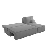 Hoekbank Ribstof Karlito - Universeel - Slaapbank met opbergruimte zonder armleuningen