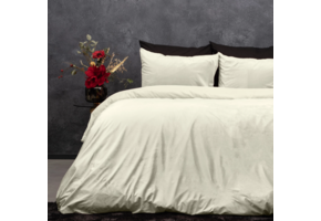 Velvet Uni Dekbedovertrek Creme