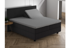 Dubbel Jersey Splittopper Hoeslaken - Grijs 220 gr