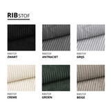 Hoekbank Ribstof Karlito - Universeel - Slaapbank met opbergruimte zonder armleuningen