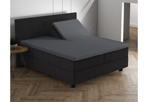 Dubbel Jersey Splittopper Hoeslaken - Antraciet 220 gr