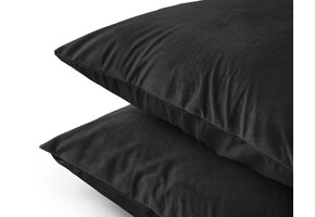 Velvet Kussensloop Fluweel Zwart (2 in 1)
