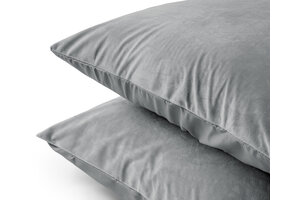 Velvet Kussensloop Fluweel Grijs (2 in 1)