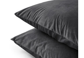 Velvet Kussensloop Fluweel Antraciet (2 in 1)