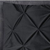 Velvet Pintuck Kussensloop Fluweel Zwart (2 in 1)