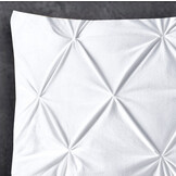 Velvet Pintuck Kussensloop Fluweel Wit (2 in 1)