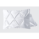 Velvet Pintuck Kussensloop Fluweel Wit (2 in 1)