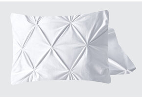 Velvet Pintuck Kussensloop Fluweel Wit (2 in 1)