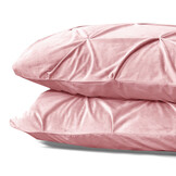 Velvet Pintuck Kussensloop Fluweel Roze (2 in 1)