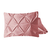 Velvet Pintuck Kussensloop Fluweel Roze (2 in 1)