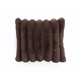 Rib Rabbit Fur - sierkussen Taupe/Grijs (50 x 50)