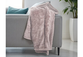 Teddy - plaid Poeder Roze (150 x 200)