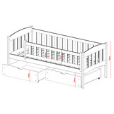 Kajuitbed met lade Gino - Kinderbed - Leverbaar in 8 kleuren!