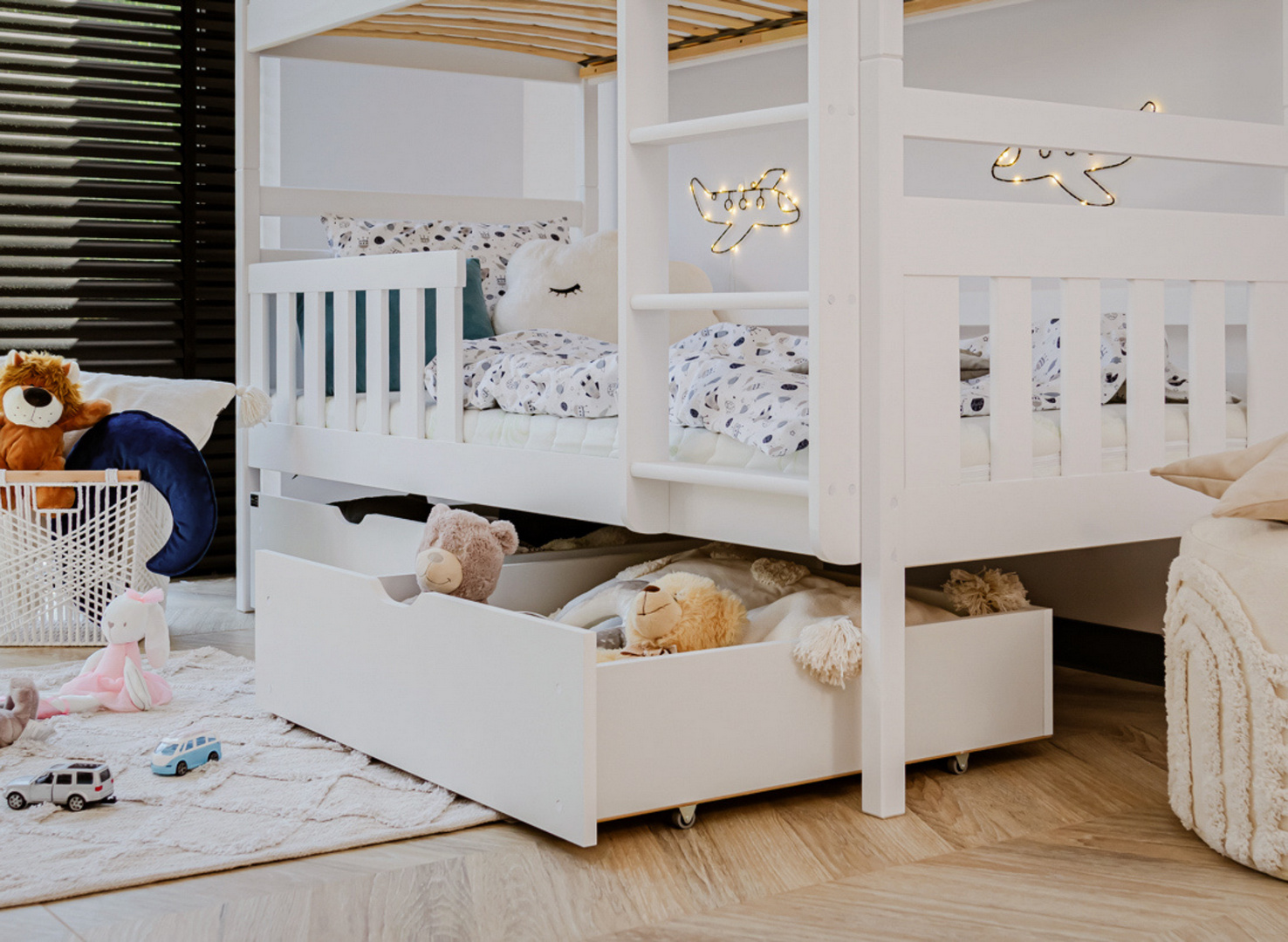 Stapelbed 2 persoons met lade Mira - 90 x 200 - Kinderbed - Direct Leverbaar!