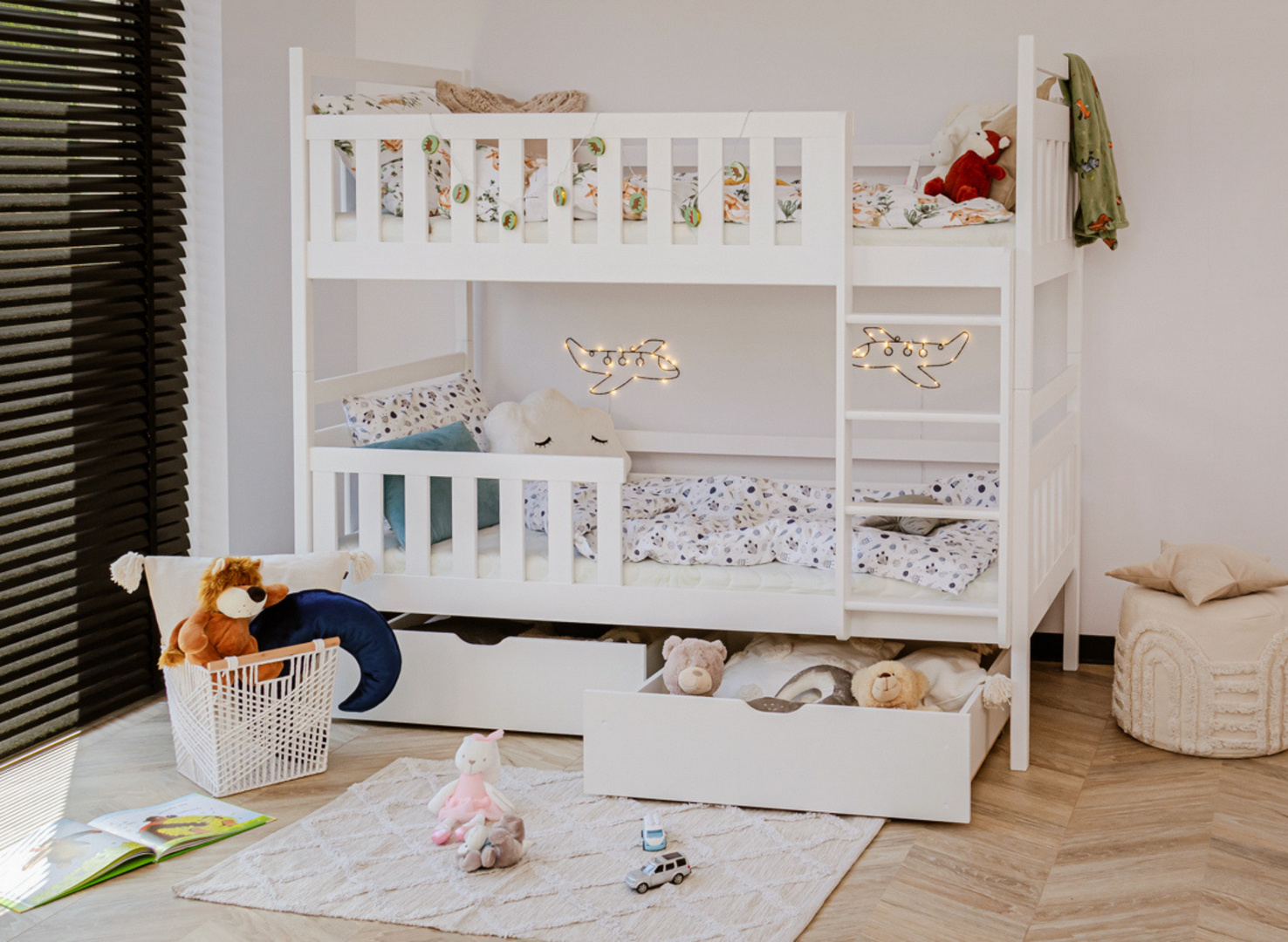 Stapelbed 2 persoons met lade Mira - 90 x 200 - Kinderbed - Direct Leverbaar!