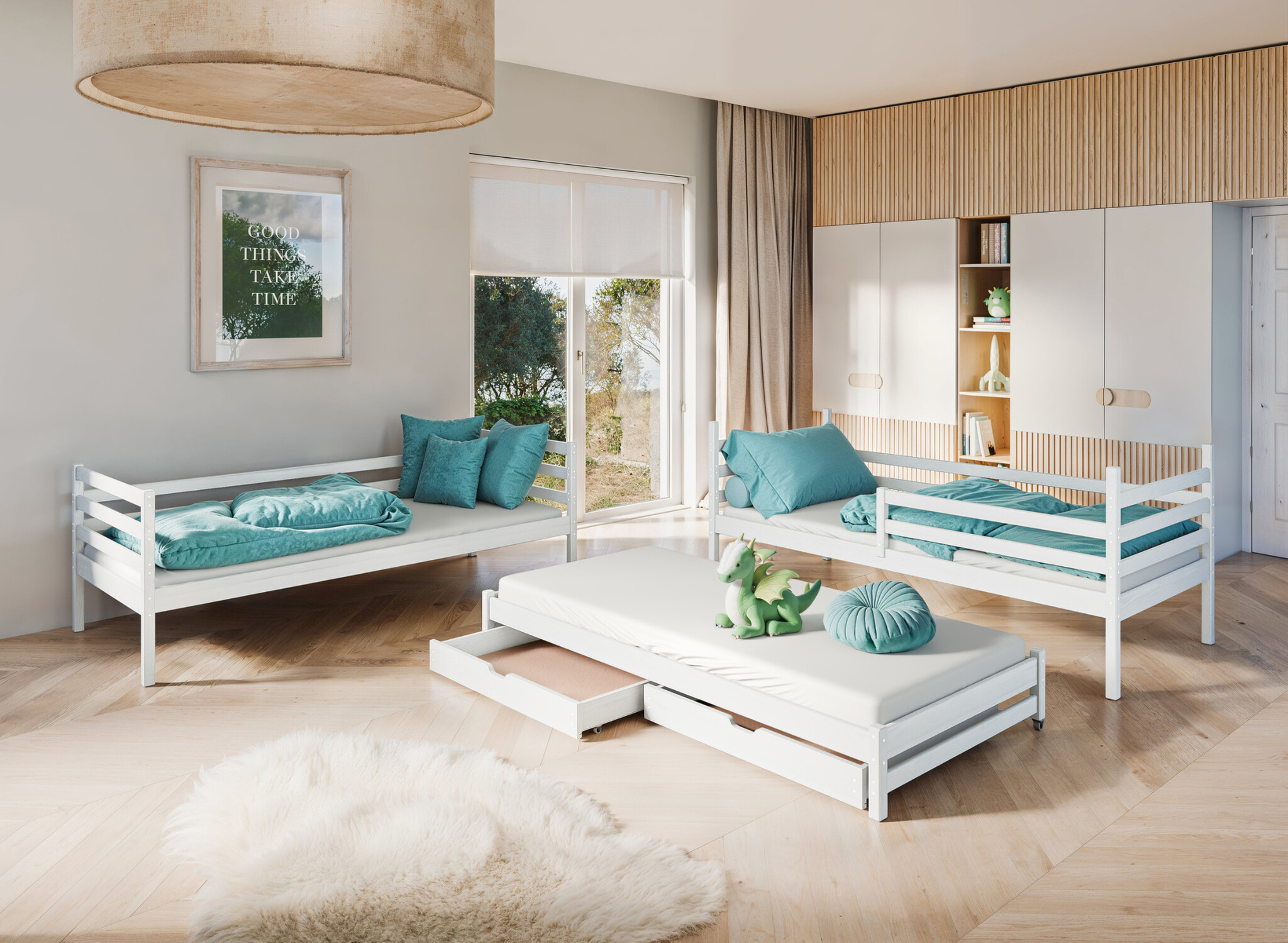Stapelbed 3 persoons met lade Luuk - Kinderbed - Direct Leverbaar!