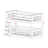 Stapelbed met Ladder Kas - 2-persoons - Kinderbed (incl. hekje) - Leverbaar in 8 kleuren!