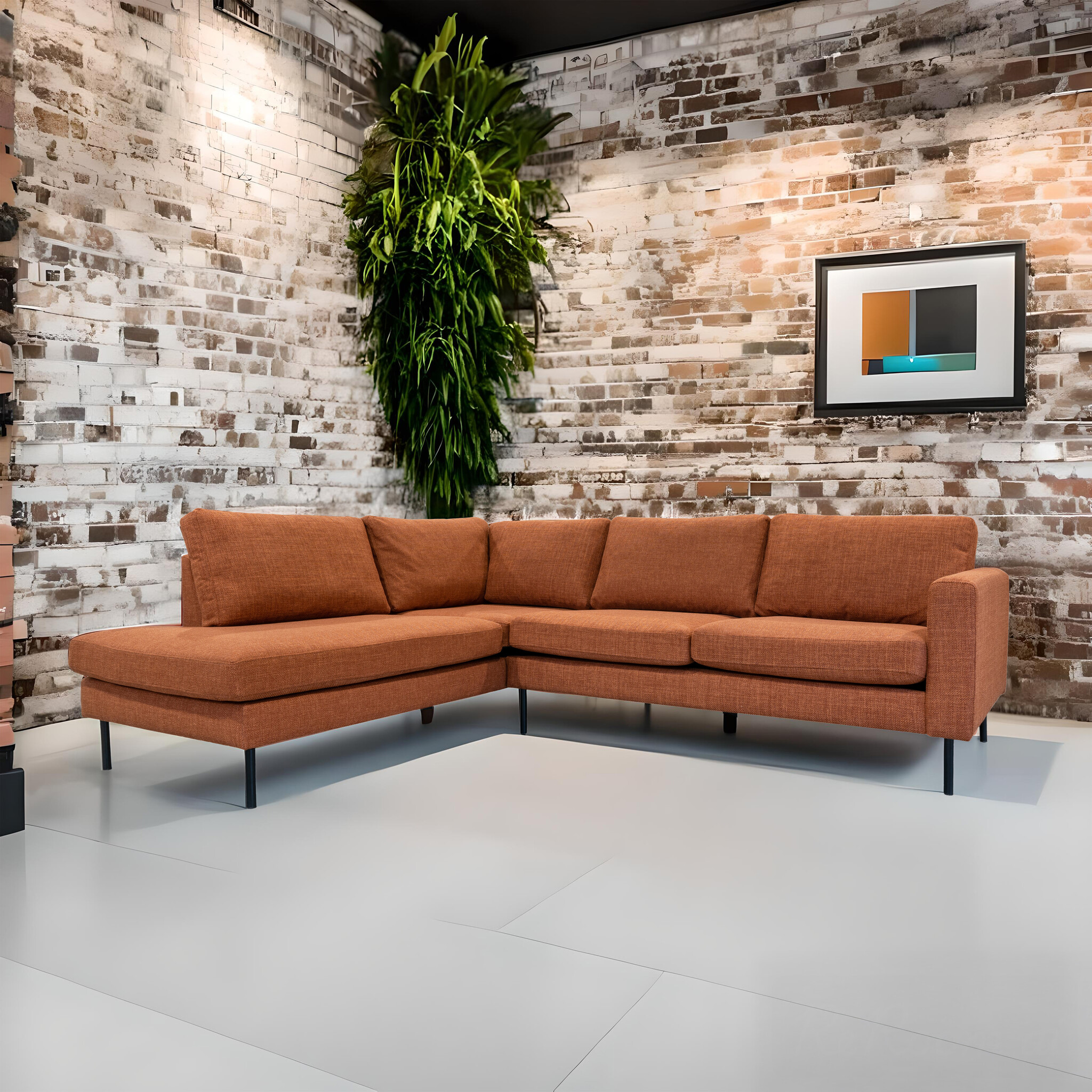 OP=OP Laatste kans op deze stijlvolle Gardolo Hoekbank in Terracotta - morgen al in huis!