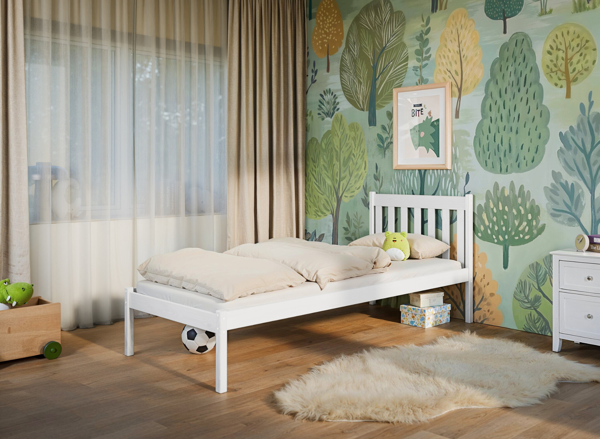 Kinderbed Mart - 1 persoons bed - 90 x 200 - Direct Leverbaar!