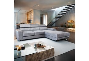 Slaapbank met opbergruimte Nero | L-Hoekbank