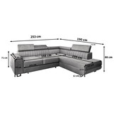 Slaapbank met opbergruimte Nero | Hoekbank