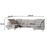 Slaapbank Lex met opbergruimte en verstelbare hoofdsteunen | U-bank