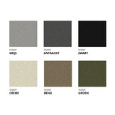 Slaapbank Pim - Teddy stof - U-bank 4-zits met opbergruimte - Universeel