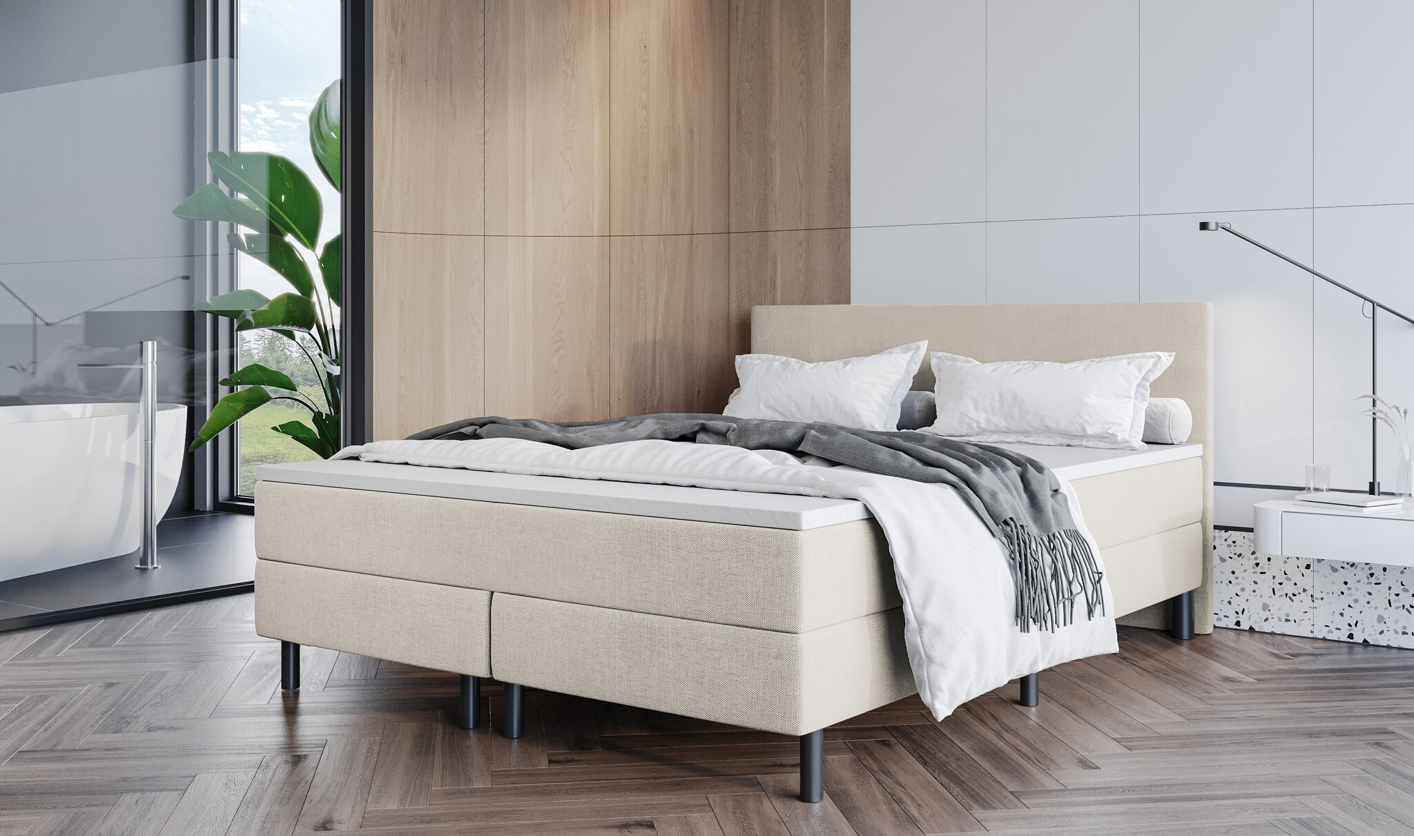 OP=OP Boxspring Basic 160 x 210 Beige