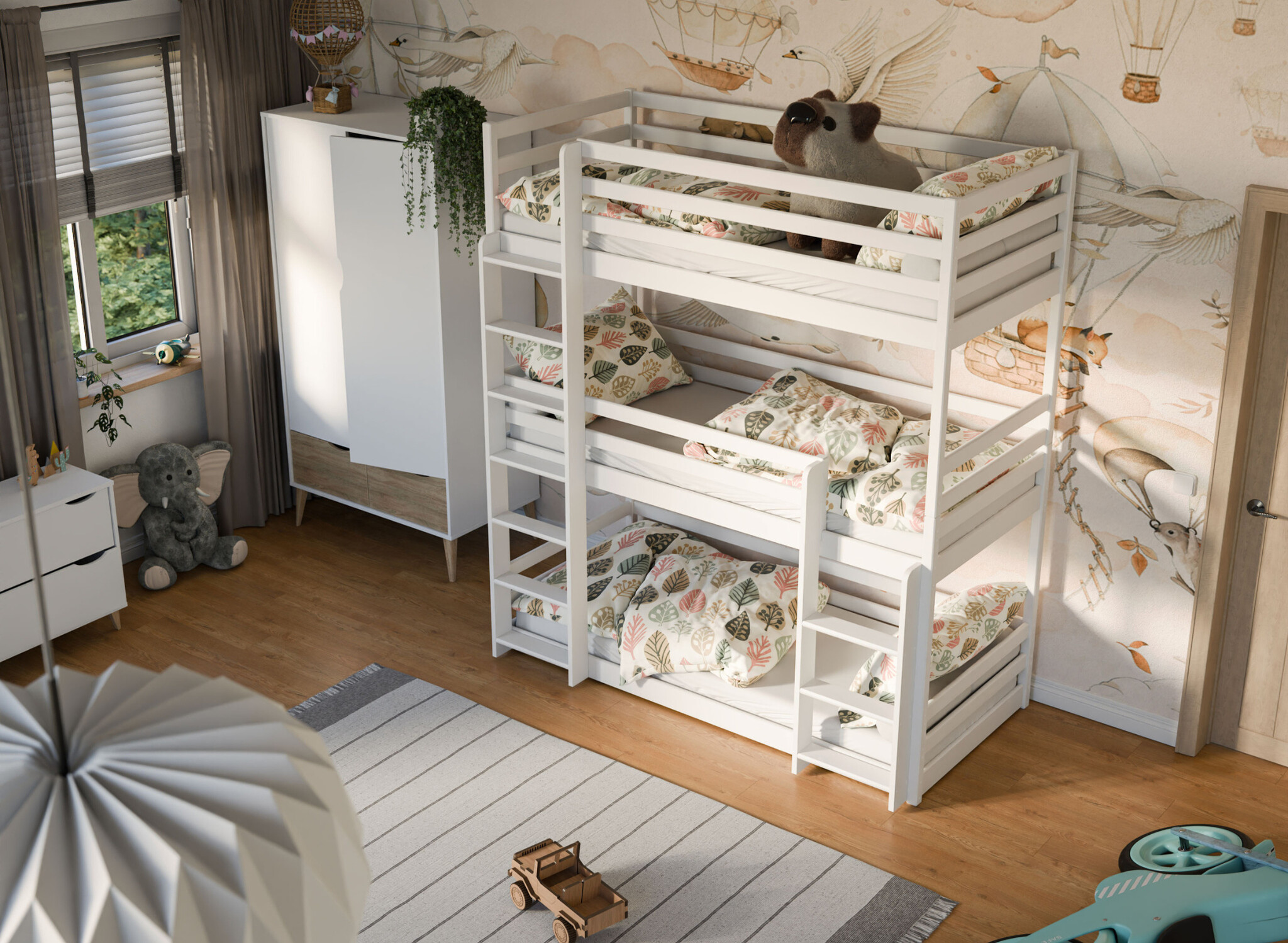 Stapelbed 3 persoons Teun - Direct Leverbaar!