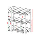 Stapelbed Teun - 3-persoons - Leverbaar in 10 kleuren!