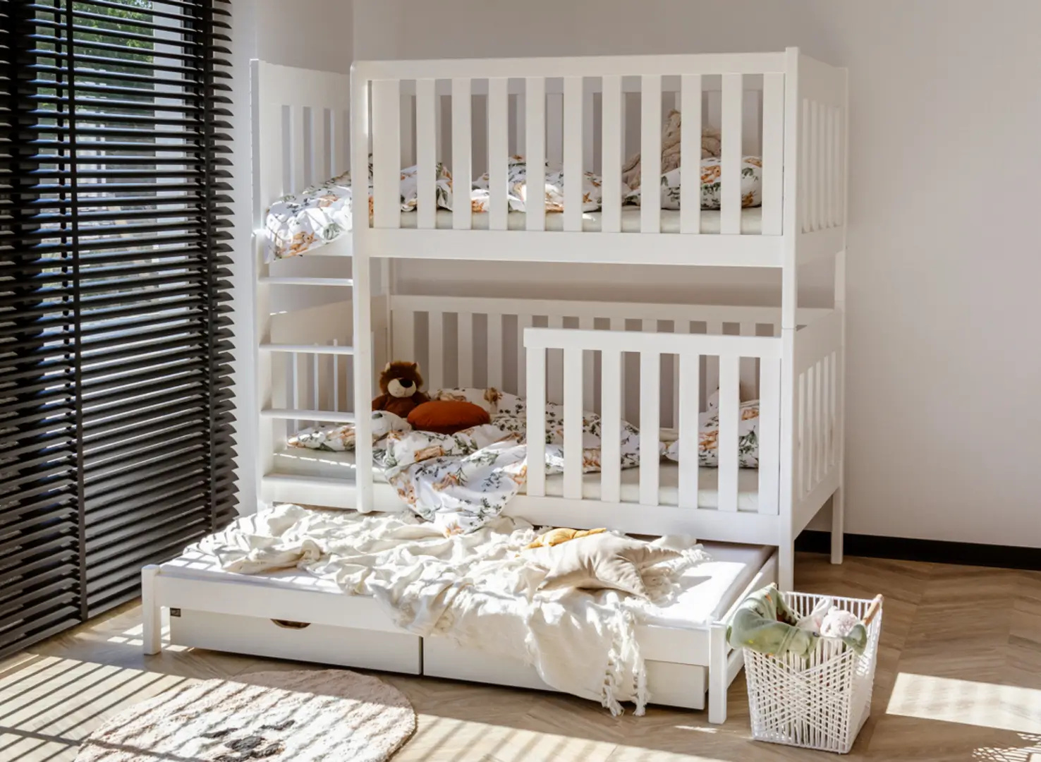 Stapelbed met Lade Emma - 3-persoons - Kinderbed - Direct Leverbaar!