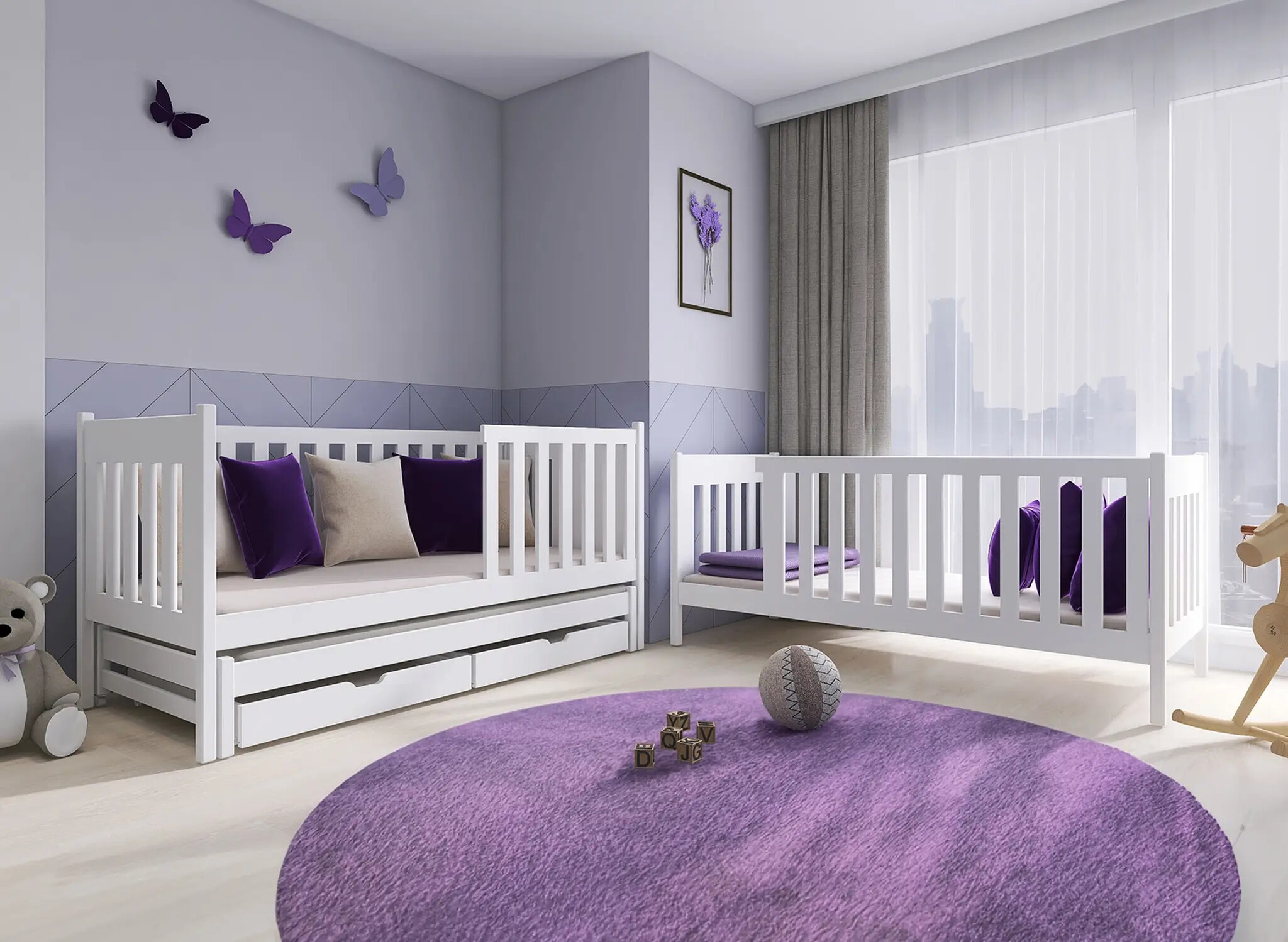 Stapelbed met Lade Emma - 3-persoons - Kinderbed - Direct Leverbaar!