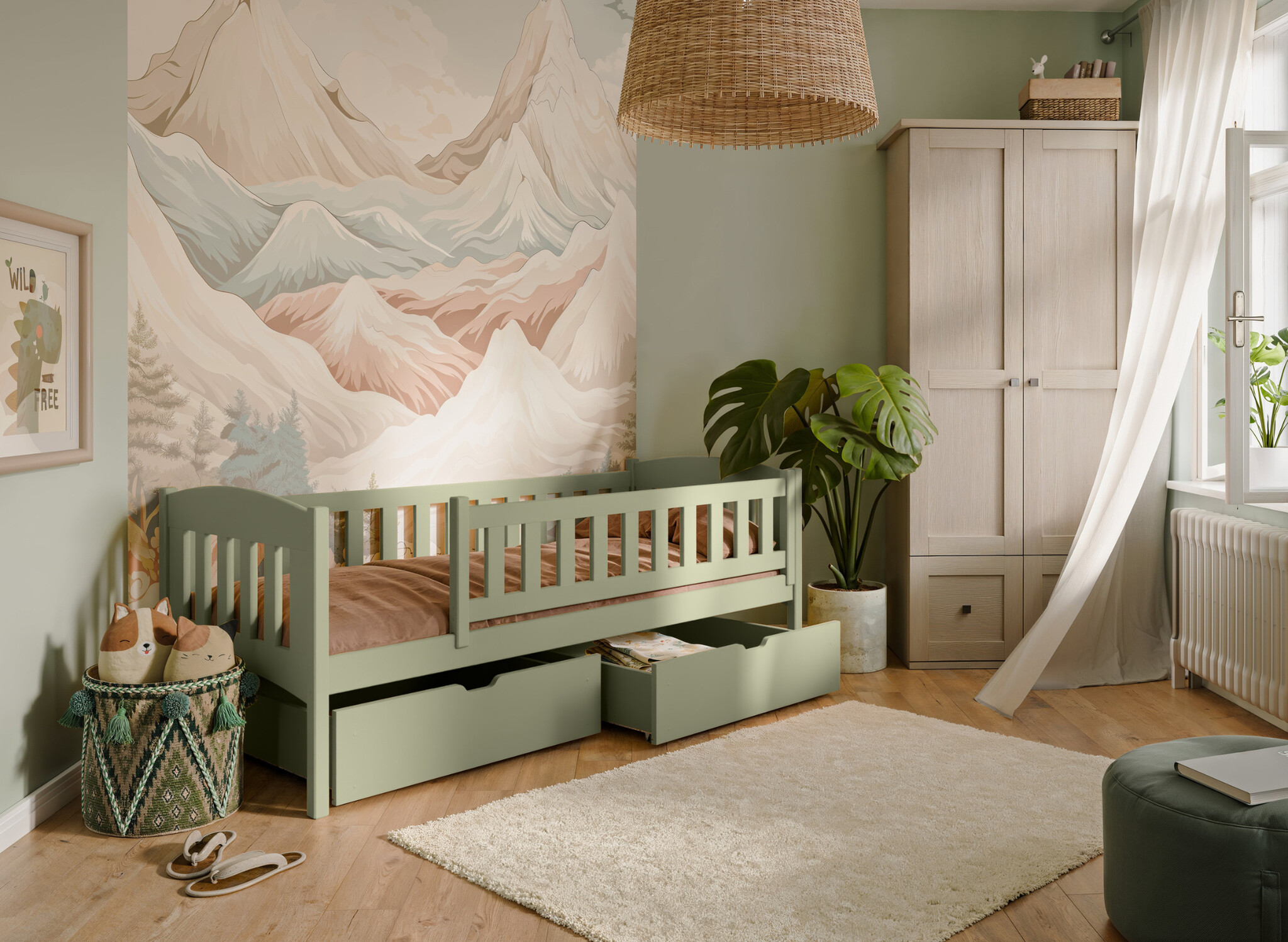 Kajuitbed met lade Gino - Kinderbed - Leverbaar in 6 kleuren!