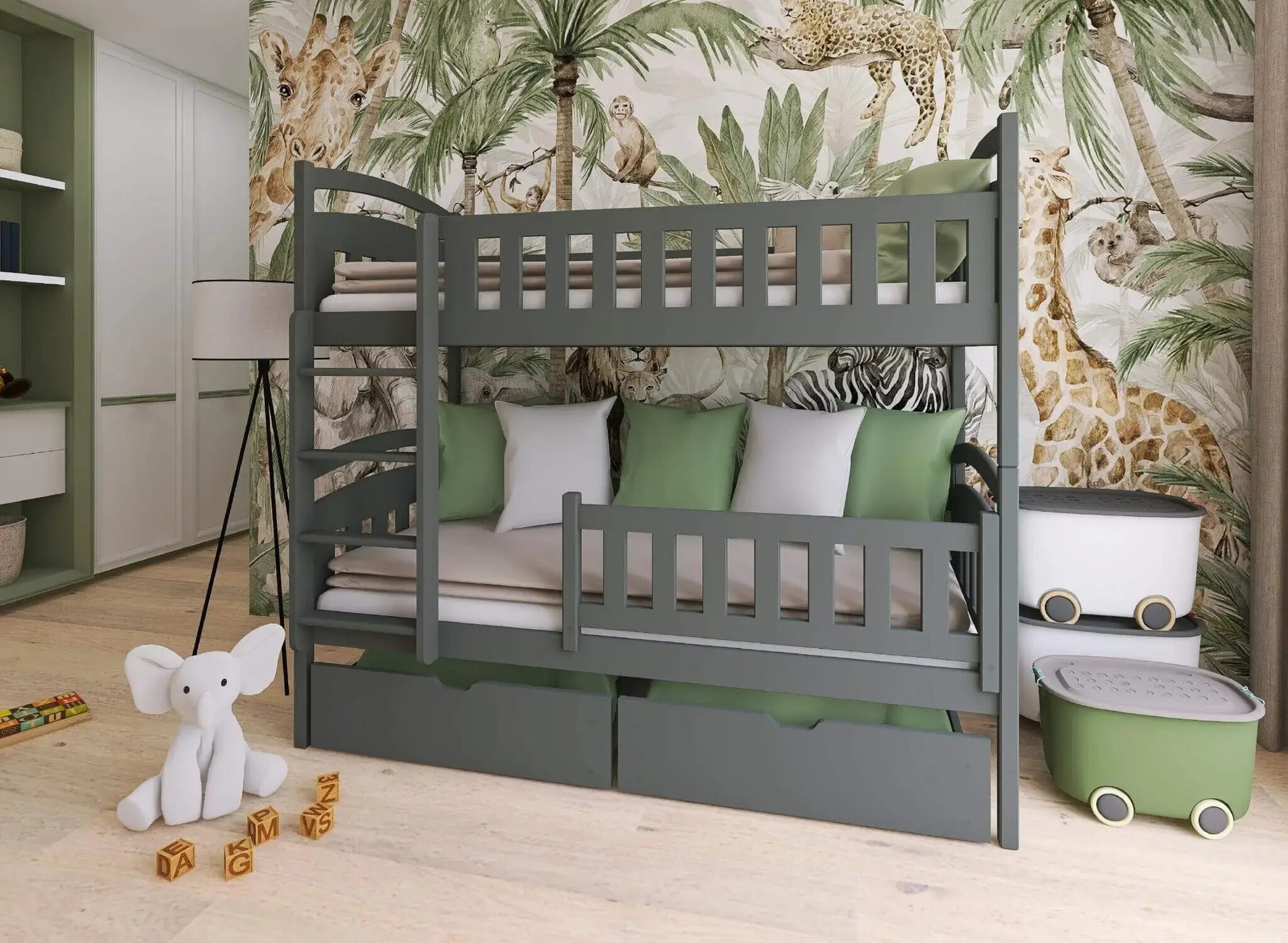 Stapelbed met lade Ilias - 2-persoons - Kinderbed - Direct Leverbaar!
