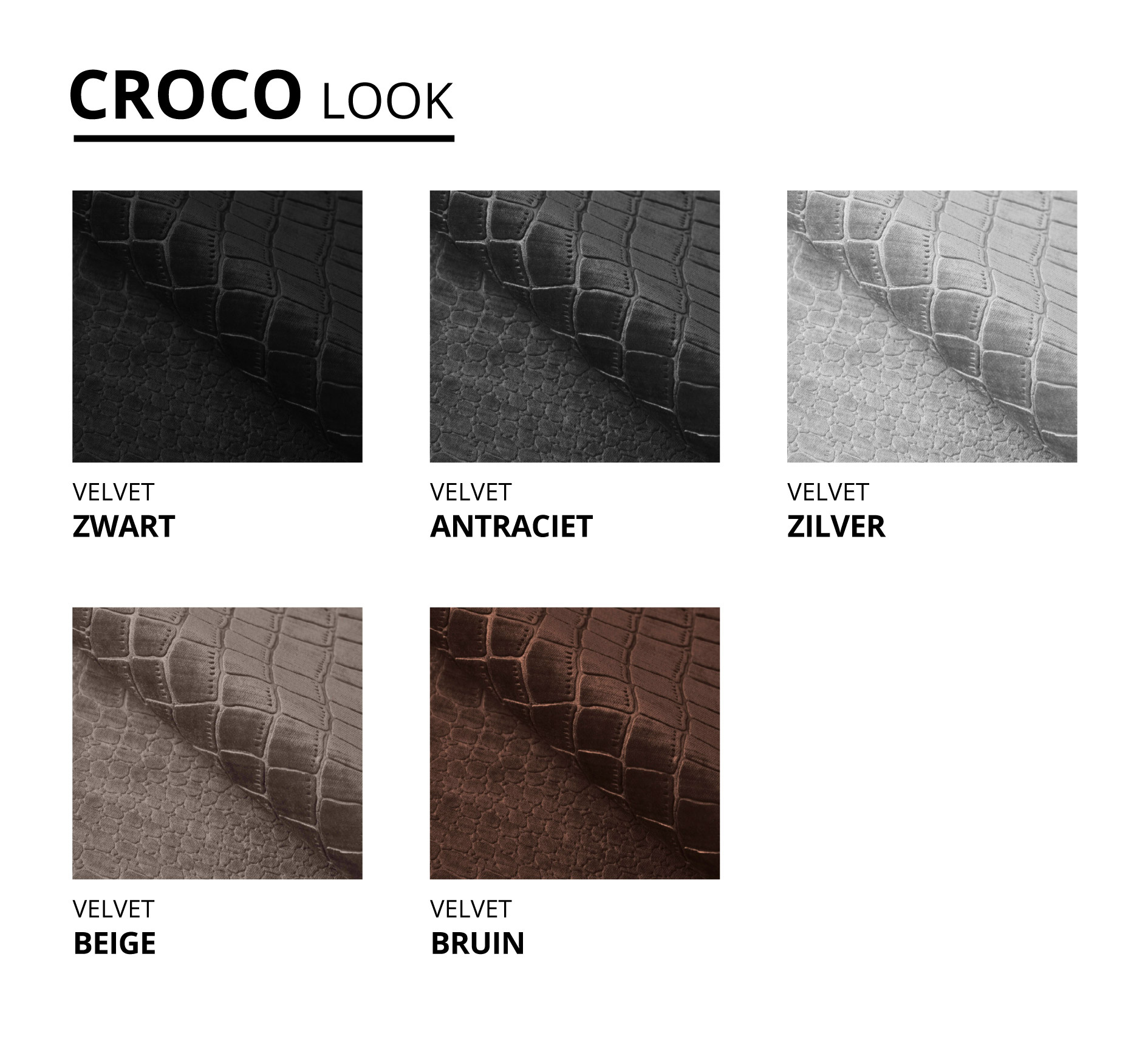 Vaste Boxspring Velvet Croco - Incl. GRATIS voetbord!