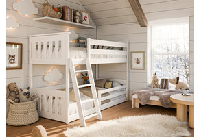 Stapelbed met Ladder Kas - 2-persoons - Snel Leverbaar!