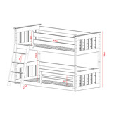 Stapelbed met Ladder Kas - 2-persoons - 90 x 200 - Direct Leverbaar!