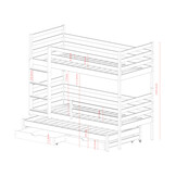 Stapelbed met Lade Luuk - 3-persoons - 90 x 200
