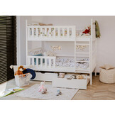 Stapelbed met Lade Mira - Wit - Direct Leverbaar!