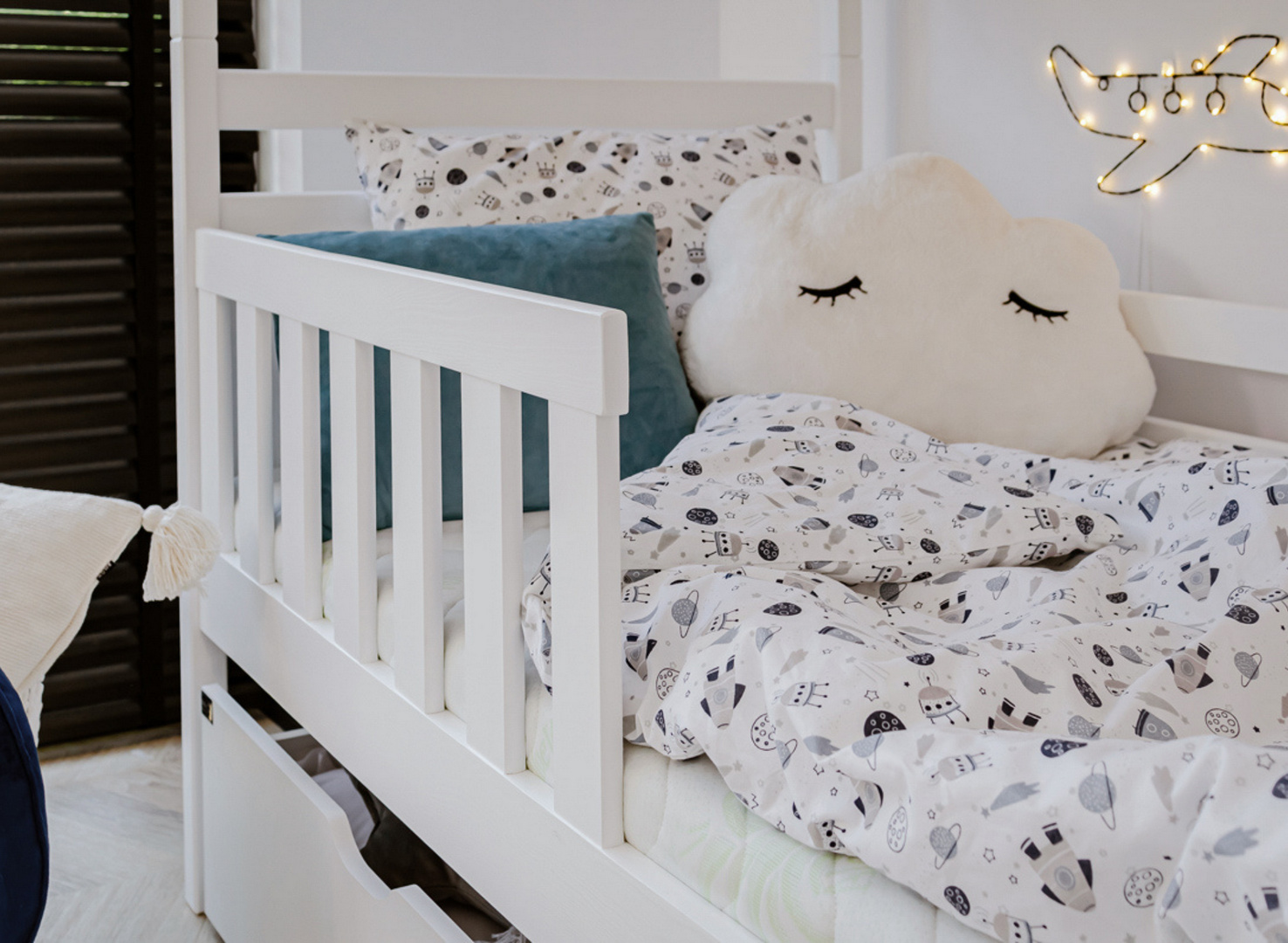 Stapelbed met Lade Mira - Wit - Direct Leverbaar!