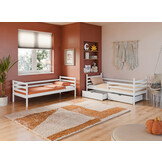 Stapelbed met Lade Nino - 2-persoons - 90 x 200 - Direct Leverbaar!