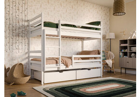 Stapelbed met Lade Nino - Wit - Direct Leverbaar!