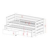 Halfhoogslaper met Lade Simon - Wit - Direct Leverbaar!