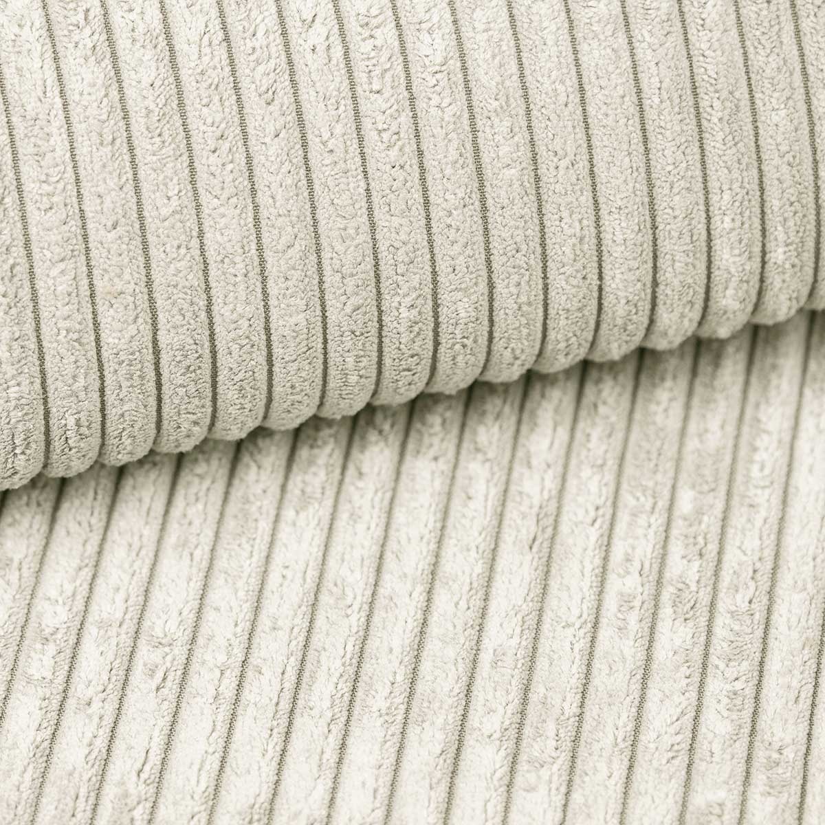 Poso 140 - Ribstof Creme/Grijs