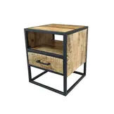 Nachtkastje met Lade Mick - 1 Open Vak - Mangohout