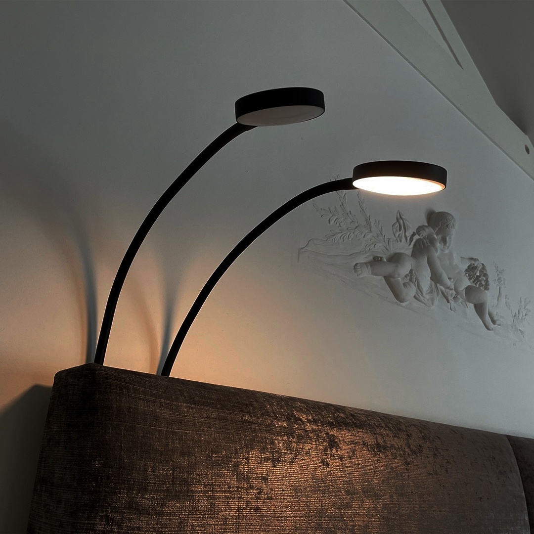 Bedlamp Sun Zwart - 2 stuks - incl. stekkertrafo en verdeler